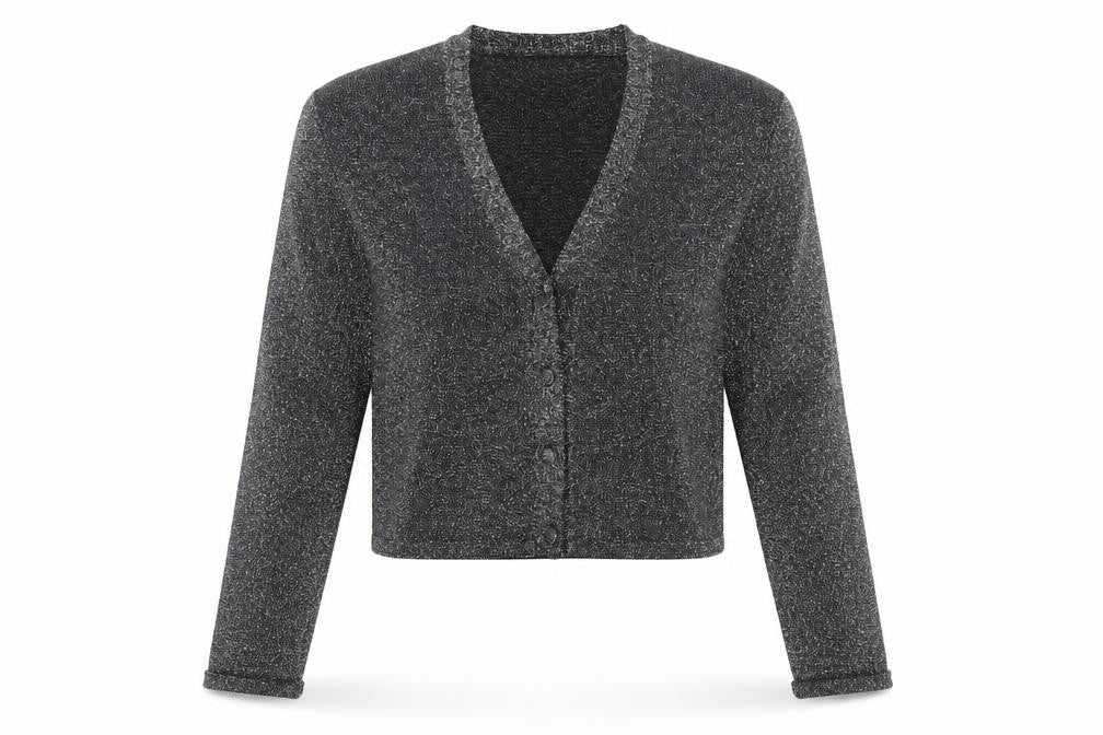 Savida Women’s Silver Shimmer V-Neck Cardigan Size 12 Party Wear