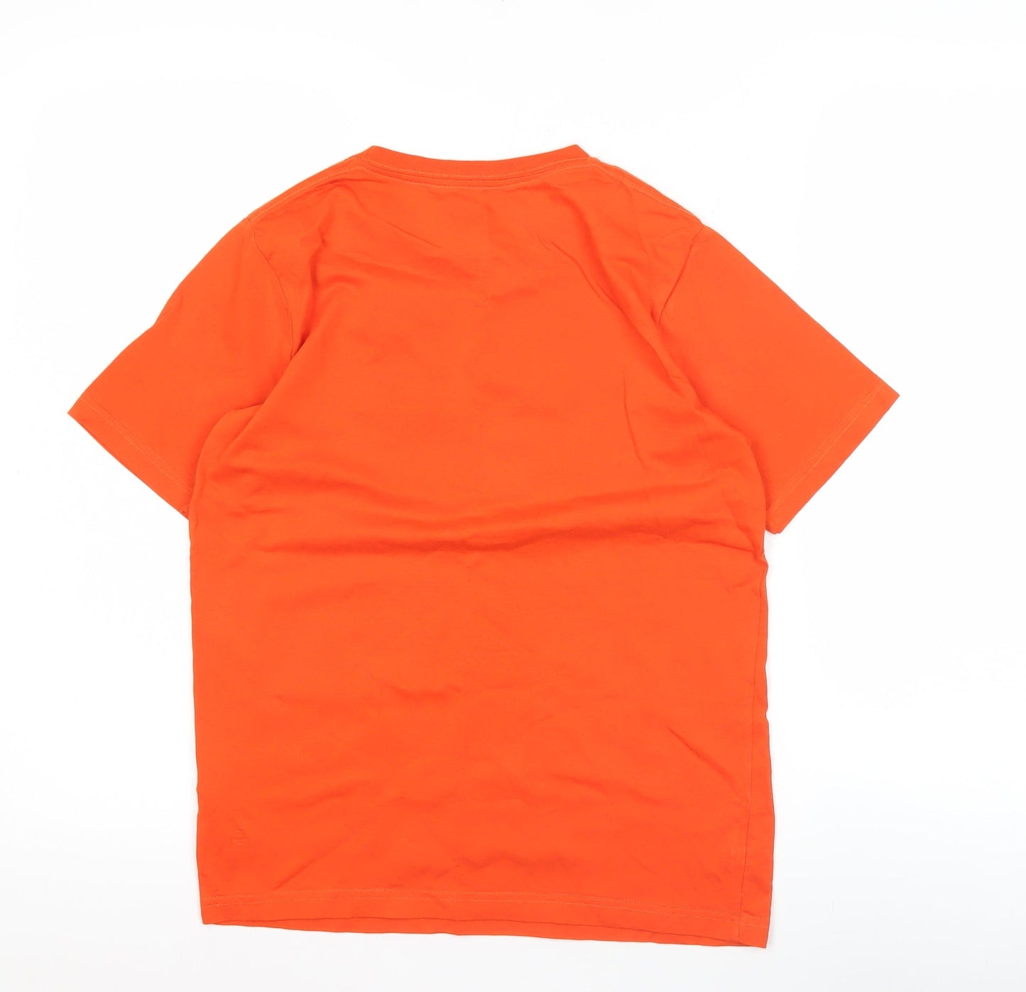 Quiksilver Teens Orange Cotton T-Shirt Size 12 Short Sleeve Surf Logo