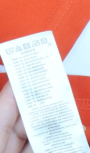 Quiksilver Teens Orange Cotton T-Shirt Size 12 Short Sleeve Surf Logo