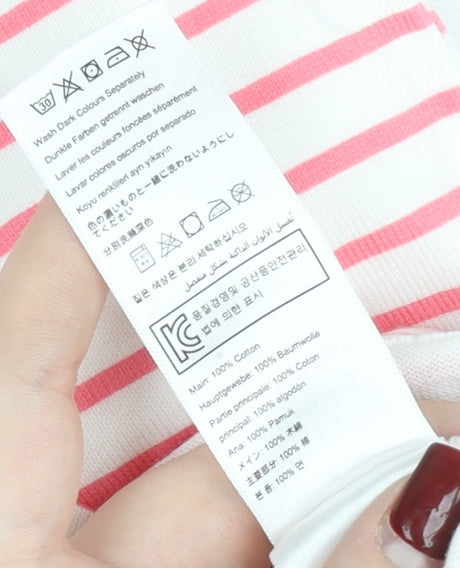 Joules Womens Multicoloured Size 10 T-Shirt Dress Floral Stripe