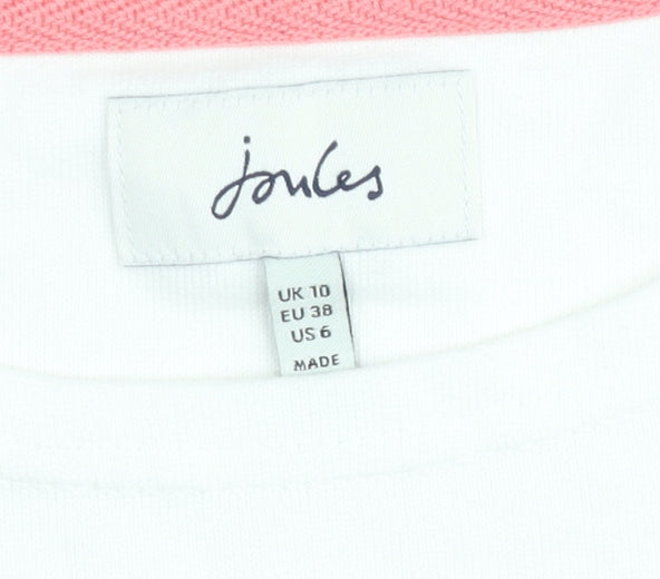 Joules Womens Multicoloured Size 10 T-Shirt Dress Floral Stripe