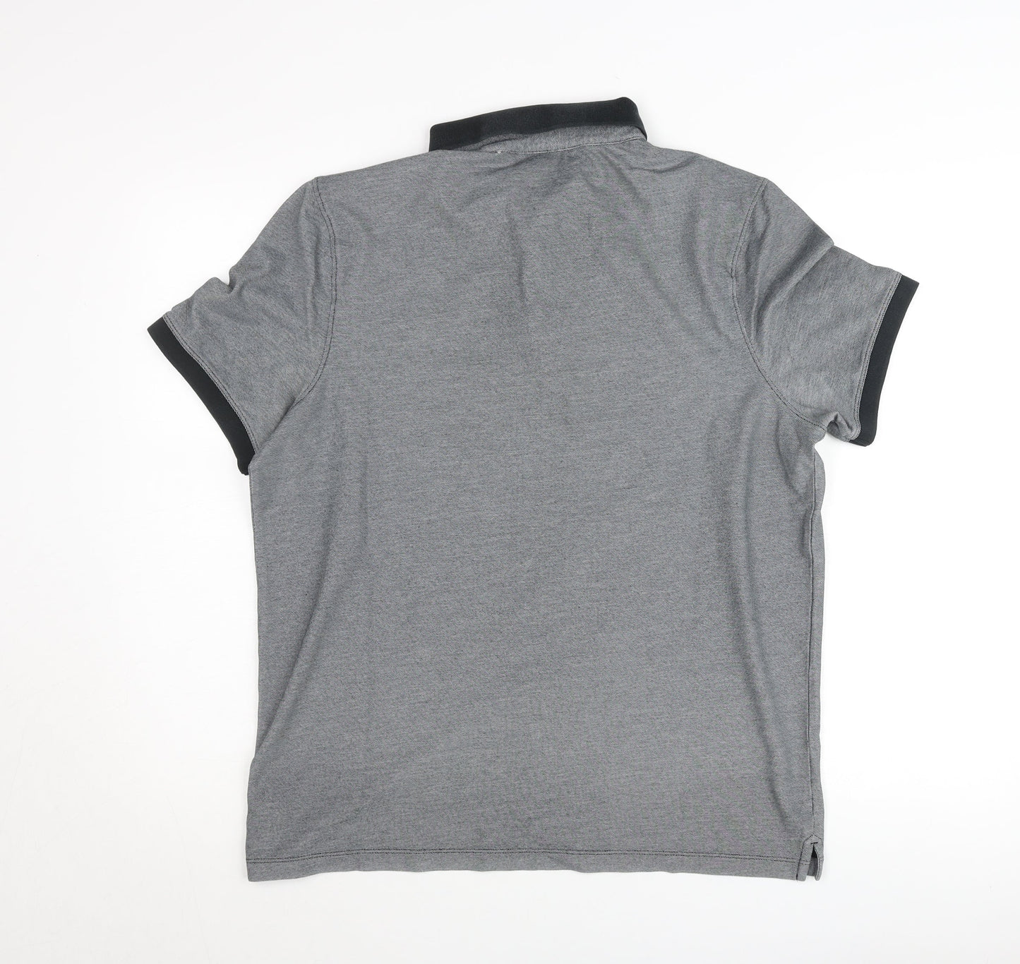 Michael Kors Men’s Grey Polo Shirt Size L Short Sleeve Logo Casual