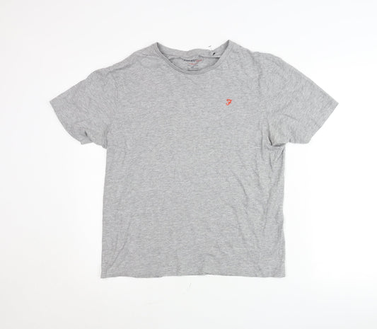 Mens UK Size L Farah Grey  Cotton Blend T-Shirt