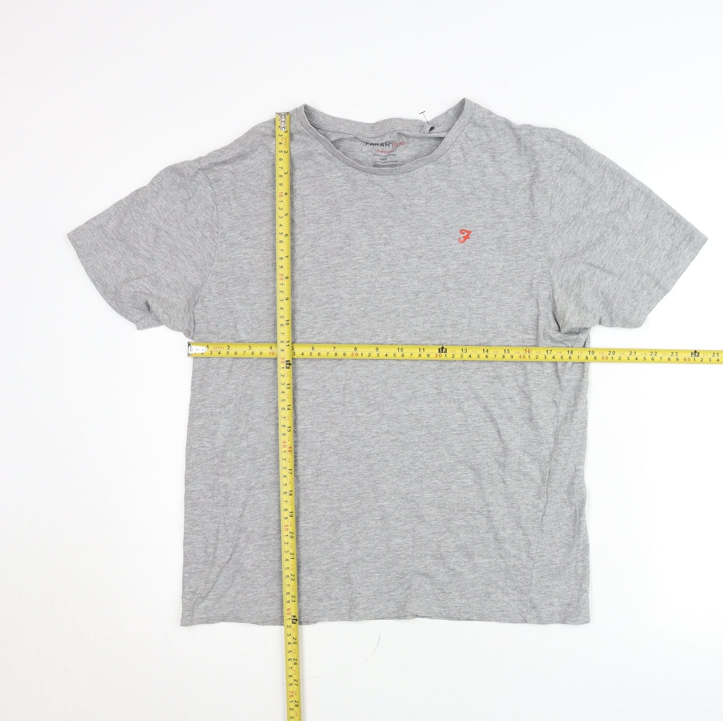 Mens UK Size L Farah Grey  Cotton Blend T-Shirt