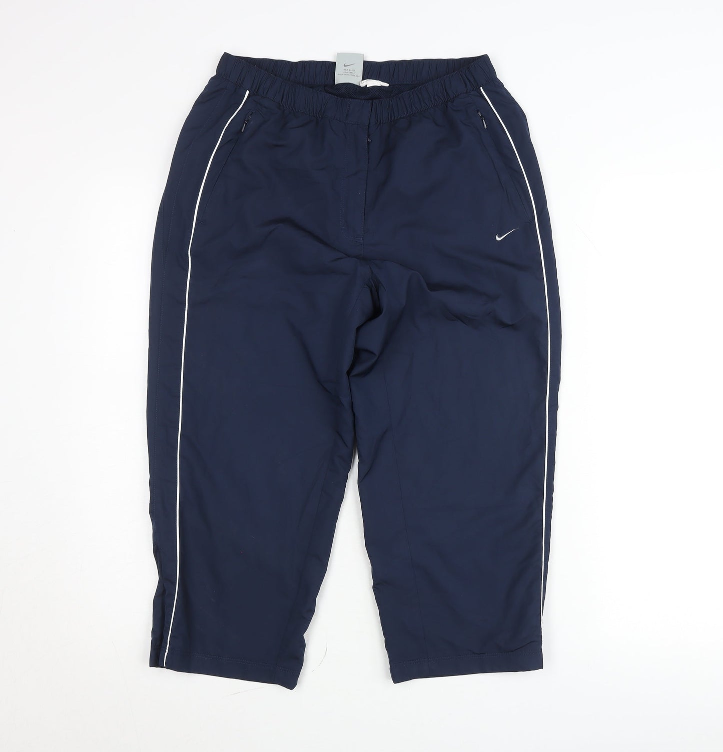 Nike Womens Blue Jogger Trousers Size S Elastic Waist Sportswear