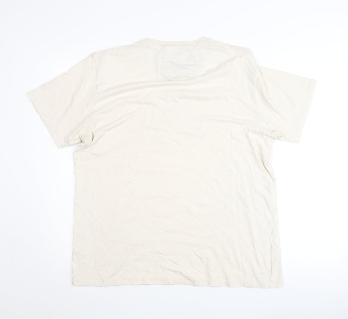 Rocha John Rocha Womens Ivory Cotton Graphic T-Shirt L