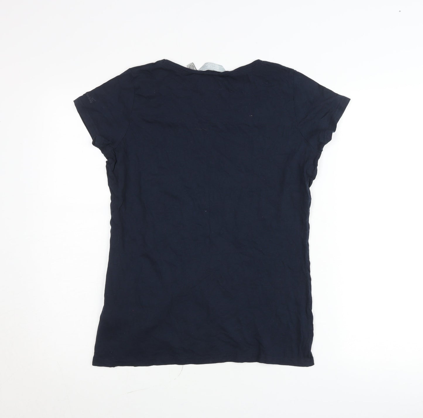 Regatta Womens Blue Cotton Crew Neck Short Sleeve T-Shirt UK 14