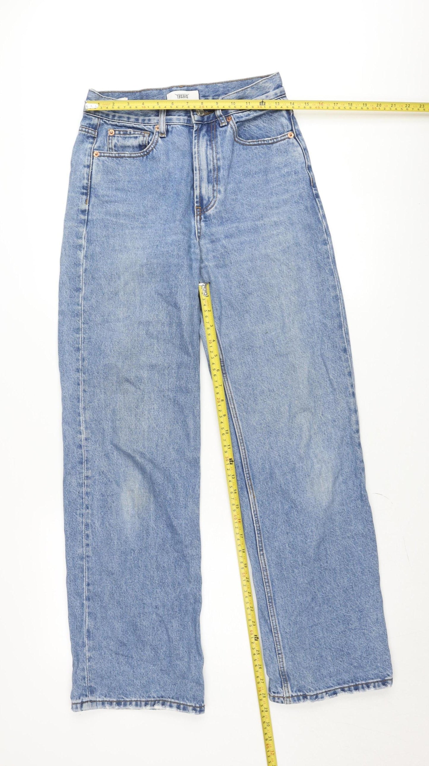 Diesel Womens Blue Straight Leg Jeans Size 8 Short 100% Cotton