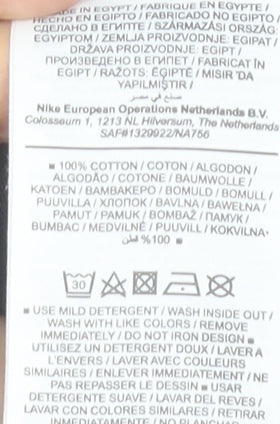 Nike Girls Black Graphic Logo T-Shirt 8-9 Years Short Sleeve Cotton