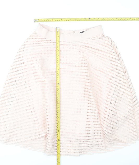 New Look Women’s Pink A-Line Lace Knee Length Skirt Size 14