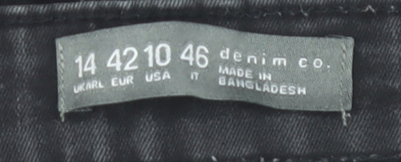 Denim Co. Women's Black Skinny Jeans Size 14 Slim Fit