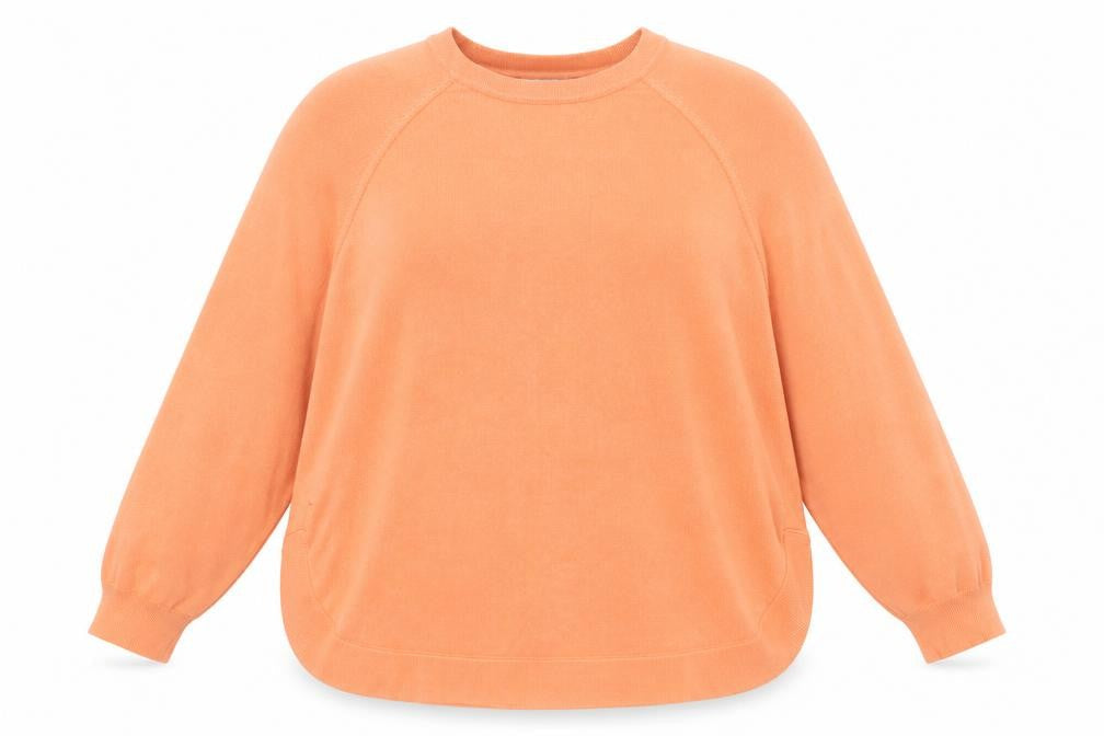 Front view of Gallery women’s orange, size UK 16, crew neck jumper