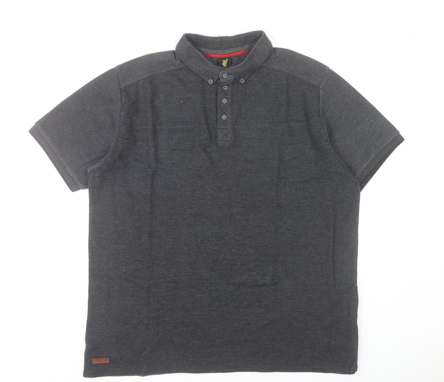 LFC Men’s Grey XL Polo Shirt Cotton Blend Short Sleeve Casual