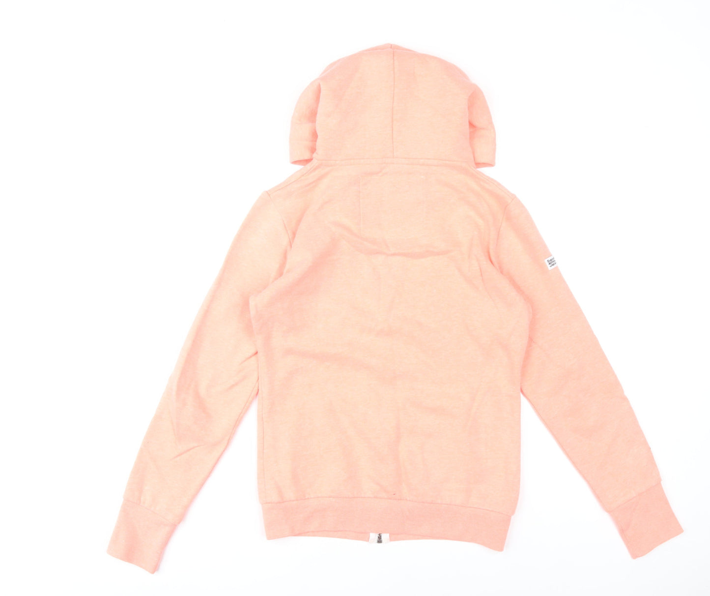Superdry Womens Coral Pink Full Zip Hoodie XS UK 8 Cotton Blend