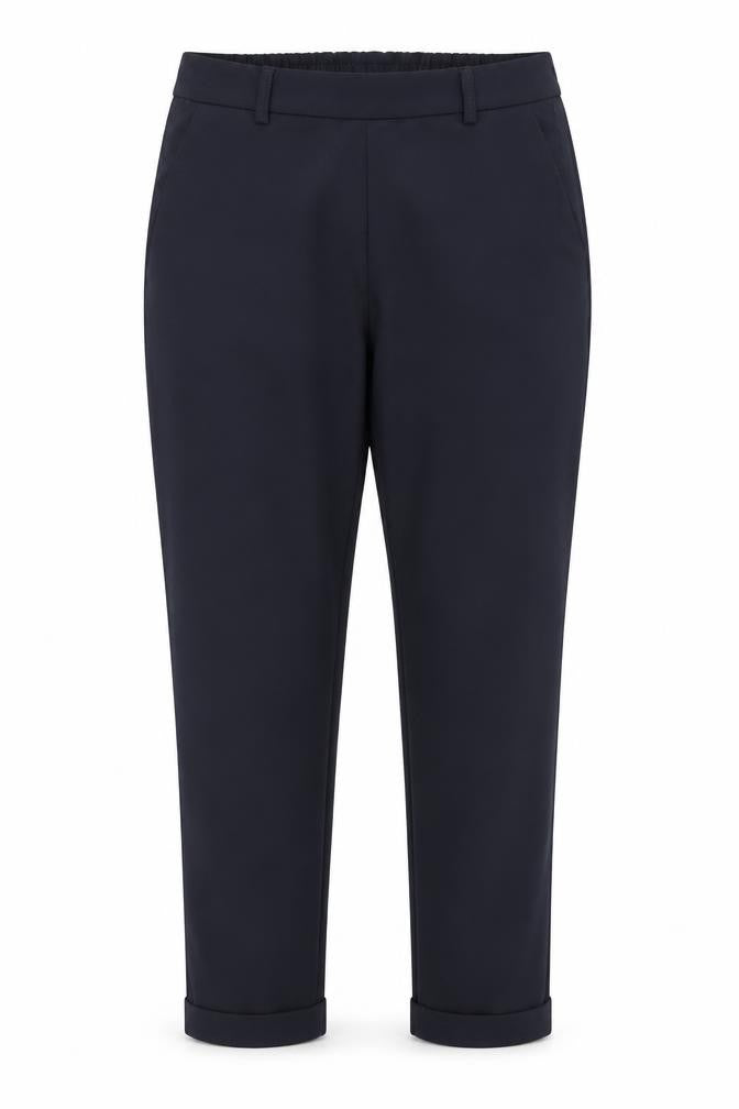 Savida Womens Navy Blue Chino Trousers Size 12 Regular Workwear