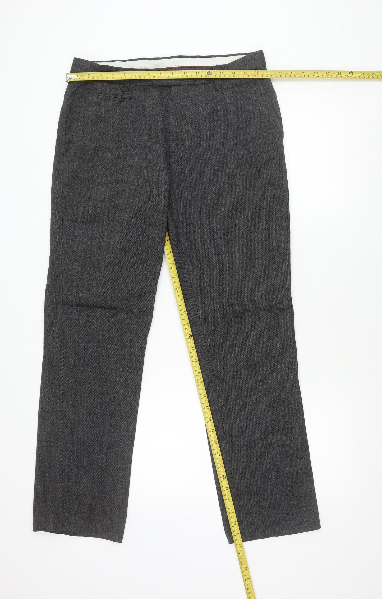 Next Men’s Grey Regular Fit Dress Trousers Size 32R Workwear