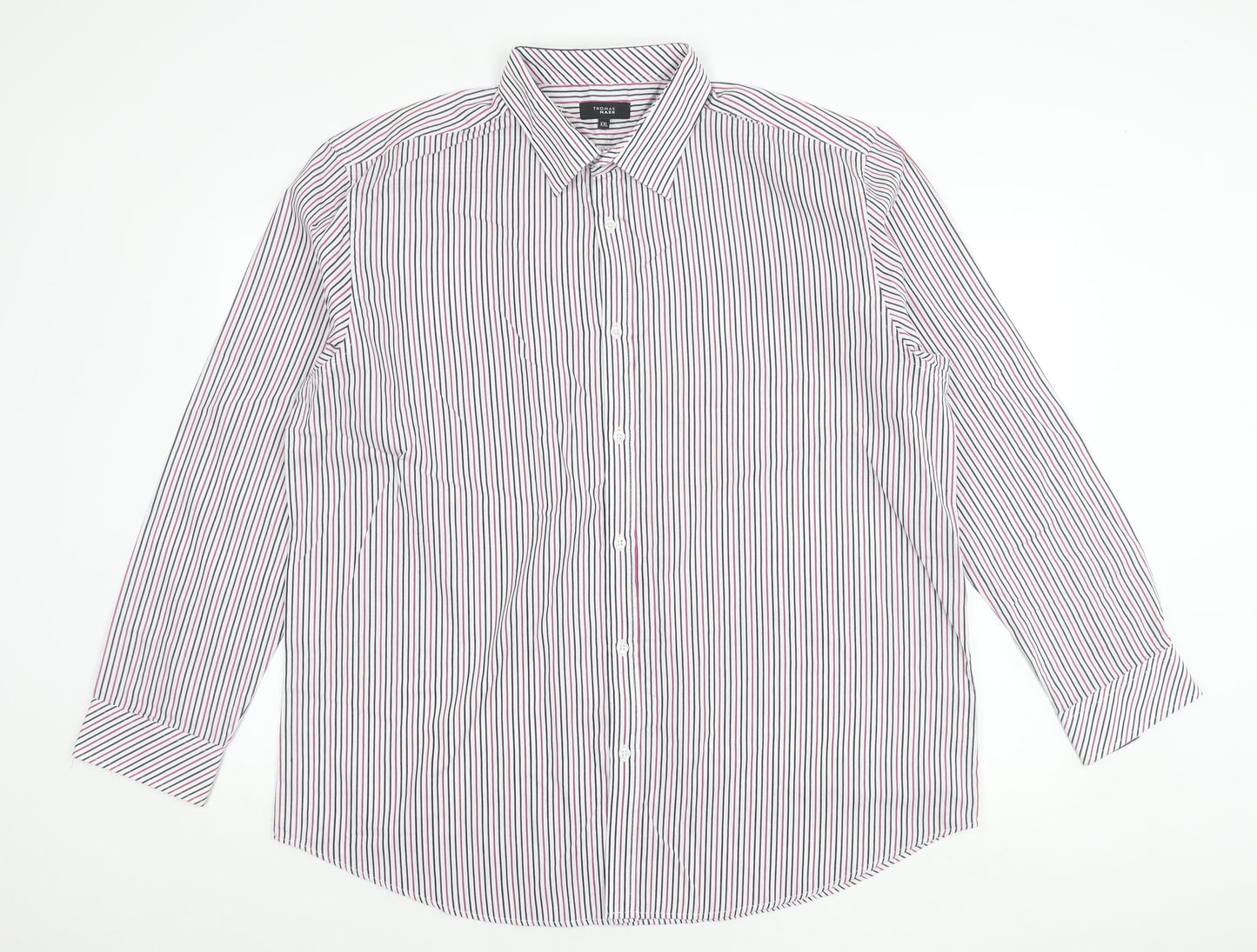 Thomas Nash Men’s Multicoloured Stripe 2XL Long Sleeve Shirt