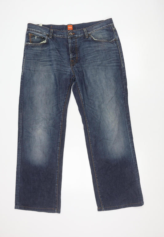 Hugo Boss Men’s Blue 38W 34L Straight Leg Denim Jeans