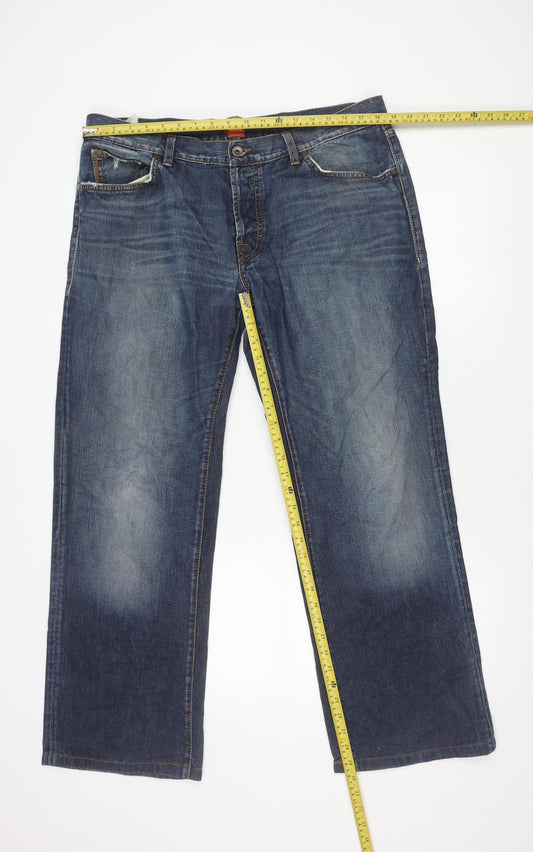 Hugo Boss Men’s Blue 38W 34L Straight Leg Denim Jeans