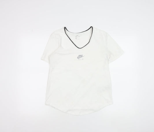 Nike Womens White Dri-FIT Air Athletic T-Shirt Size S