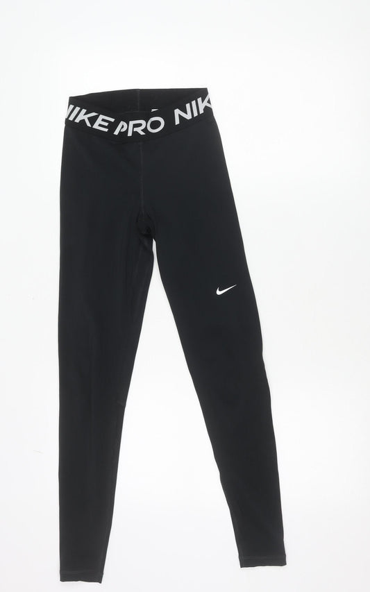 Nike Pro Black Womens XS Compression Leggings Gym Training Trousers
