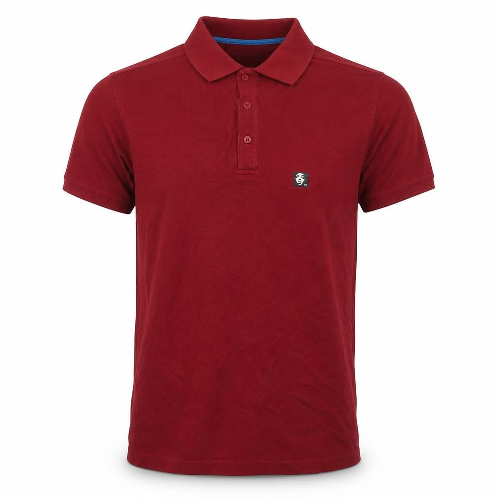 Supremebeing Men's Red Cotton Polo Shirt Size S Casual Classic Fit