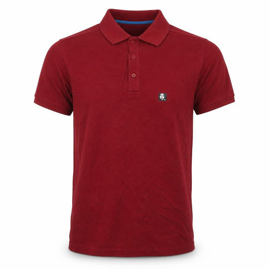Supremebeing Men's Red Cotton Polo Shirt Size S Casual Classic Fit