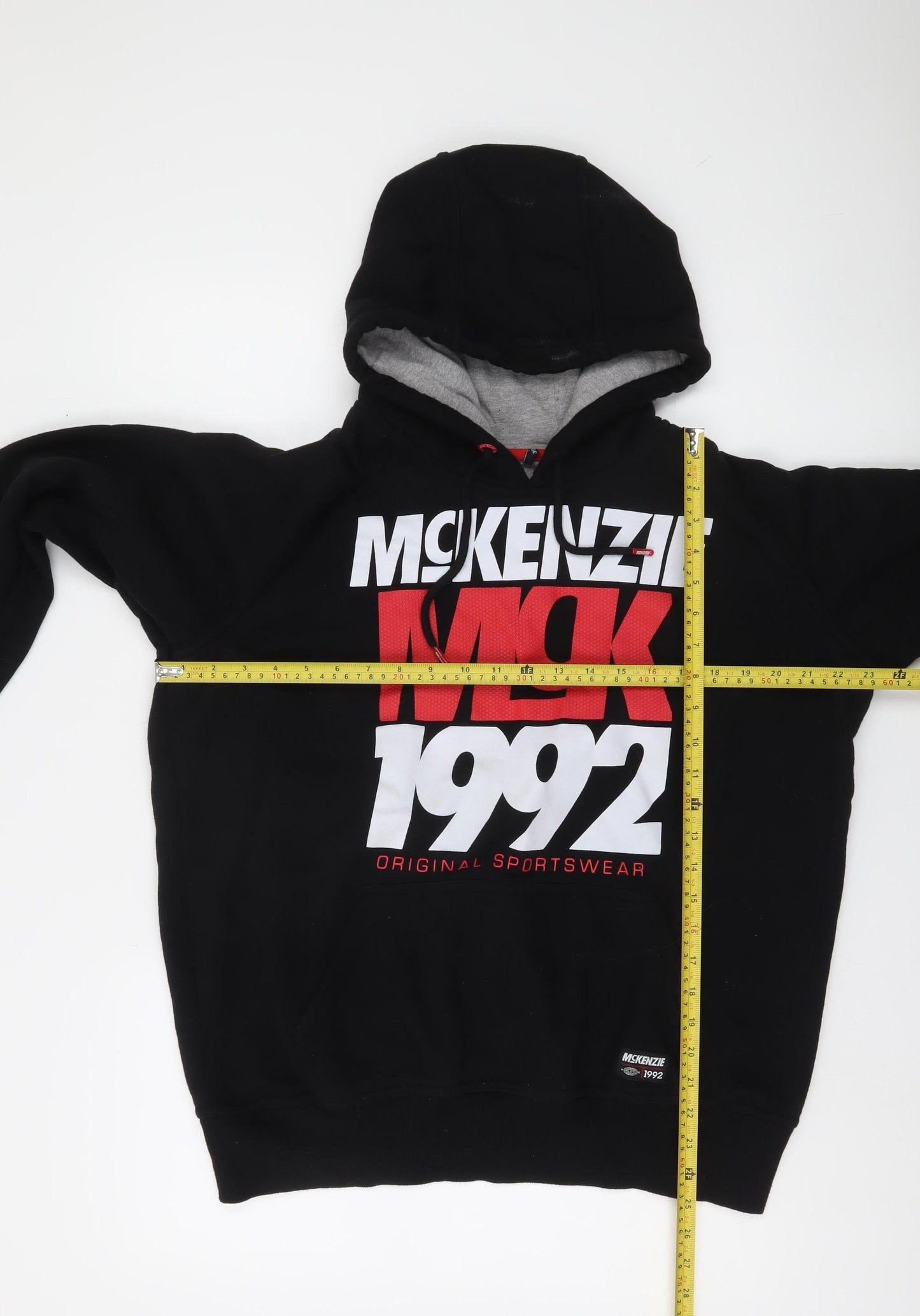McKenzie Men's Black XL Pullover Hoodie Graphic Print Sportswear