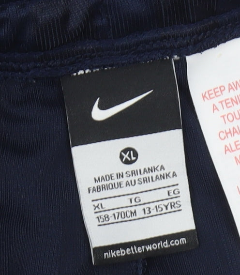 Nike Boys Blue XL Athletic Football Shorts Quick Dry 13-15 Years