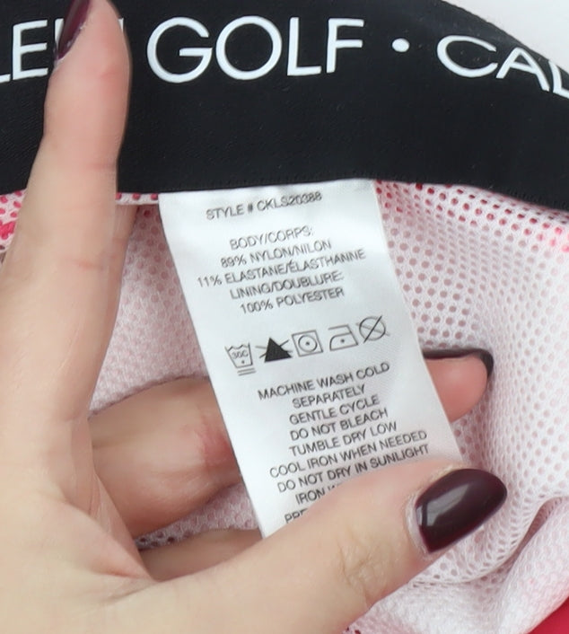 Calvin Klein Golf Women's Pink Skort UK 8 Nylon Stretch Activewear