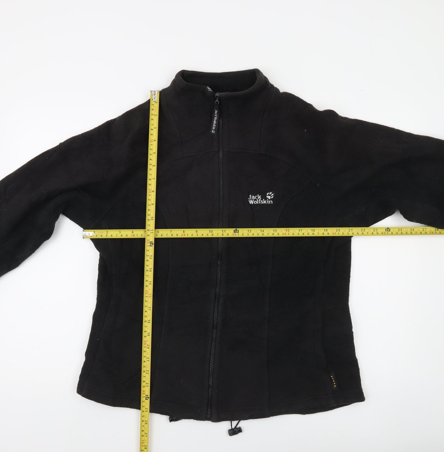 Jack Wolfskin Women Black Fleece Full Zip Outdoor Jacket Size 14