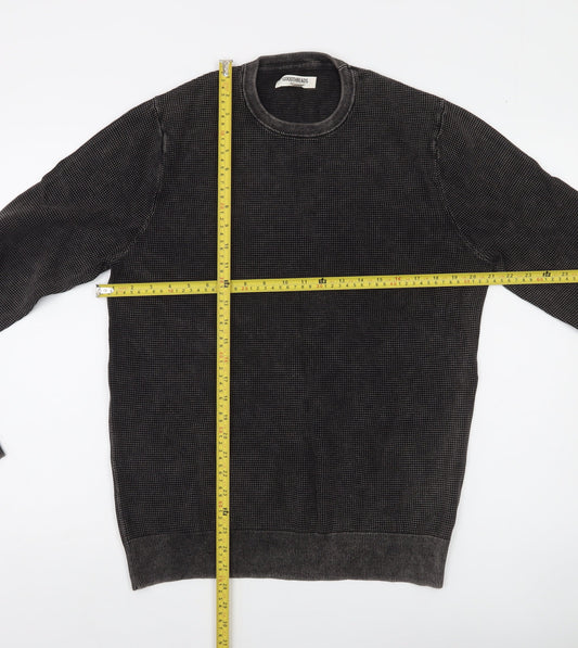 Goodthreads Men's Black Cotton Knit Crew Neck Pullover Sweatshirt M