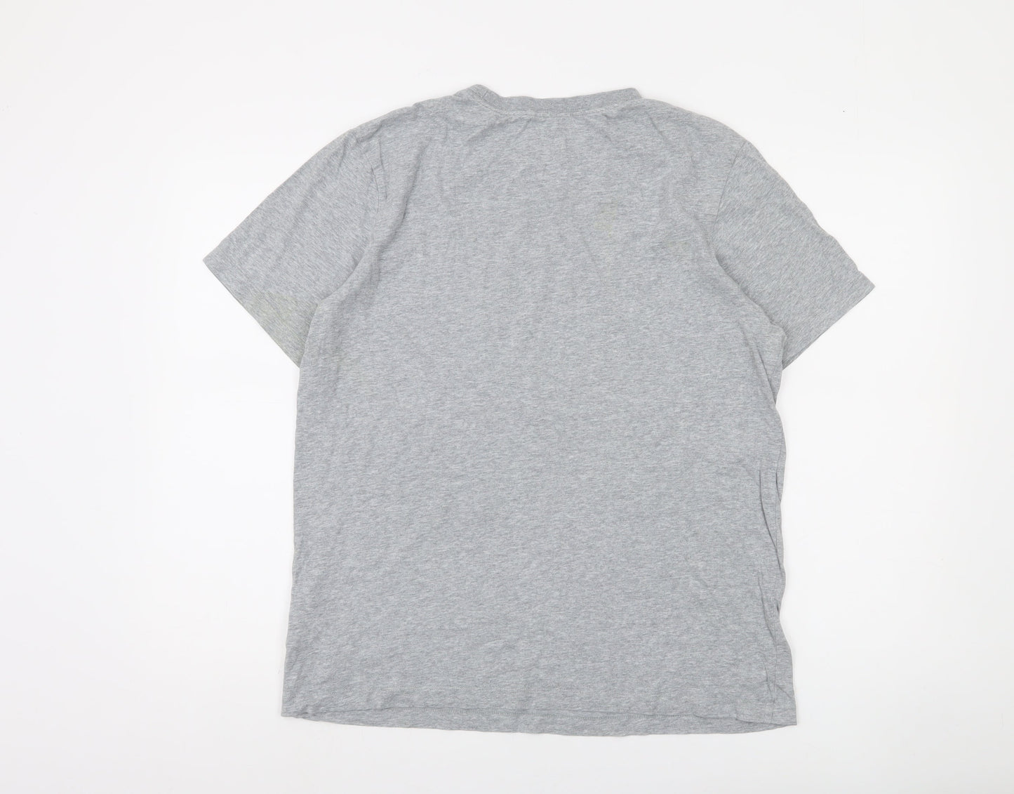 Nike Men's Grey Crew Neck Short Sleeve Cotton T-Shirt M