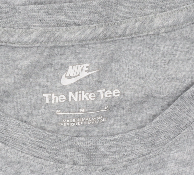 Nike Men's Grey Crew Neck Short Sleeve Cotton T-Shirt M
