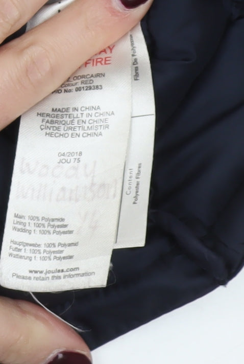 Joules Boys Red and Blue Hooded Puffer Jacket 11-12 Years