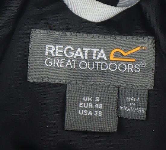 Regatta Men's Black Waterproof Hooded Rain Jacket Size S