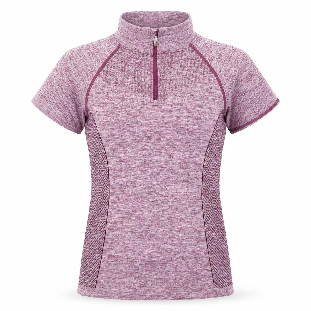 Crane Women’s Purple Short Sleeve 1/4 Zip Athletic T-Shirt Size S