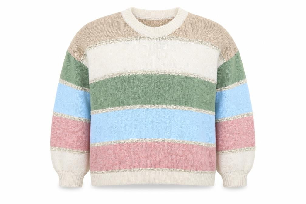 Pala D'Oro Women's Multicolour Striped Knit Jumper Size S