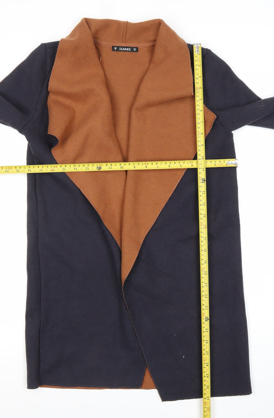 Dunnes Women’s Brown & Black Mid-Length Open Coatigan Size S