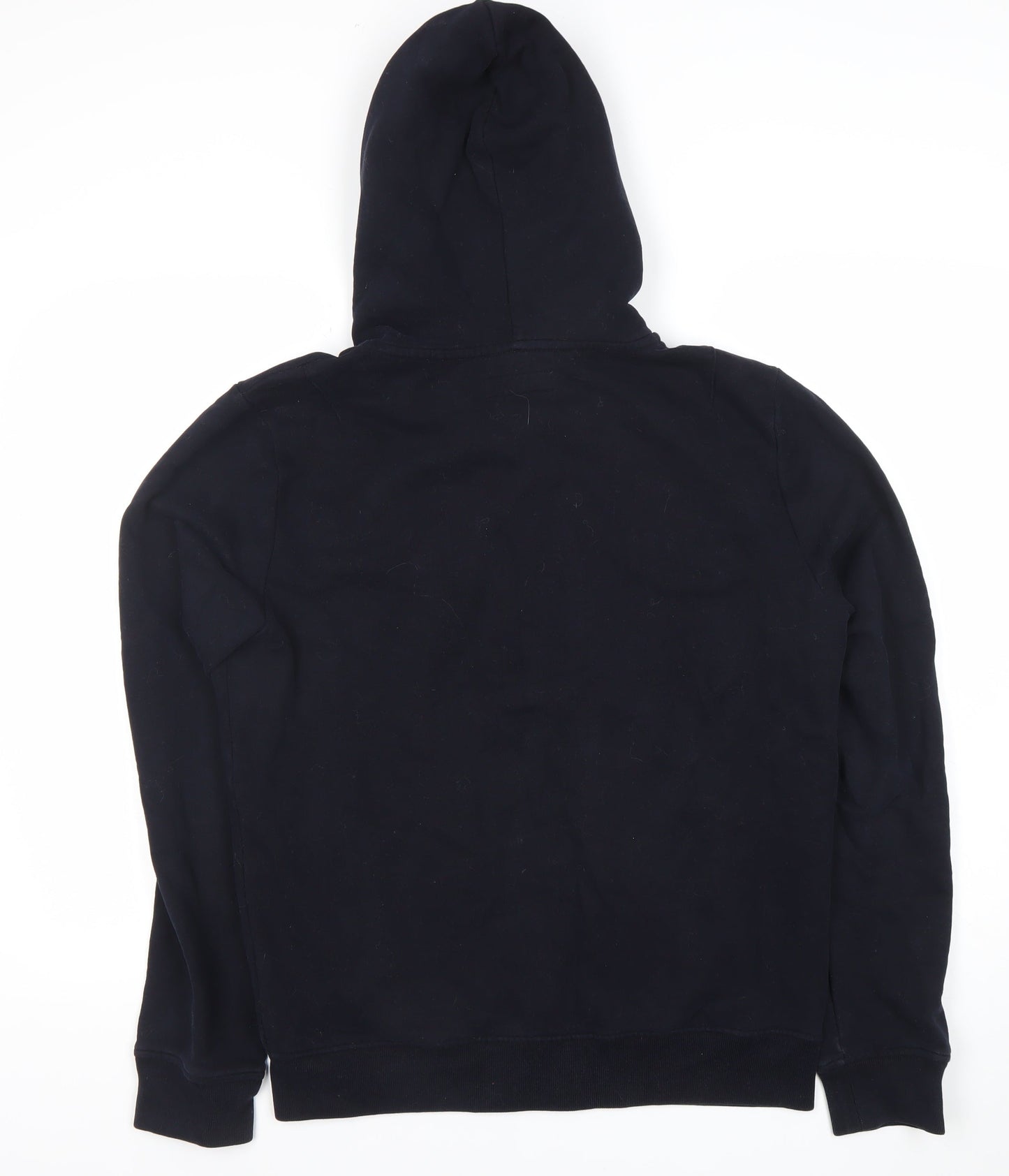 AllSaints Men’s Black Full Zip Hoodie Medium Cotton Fleece
