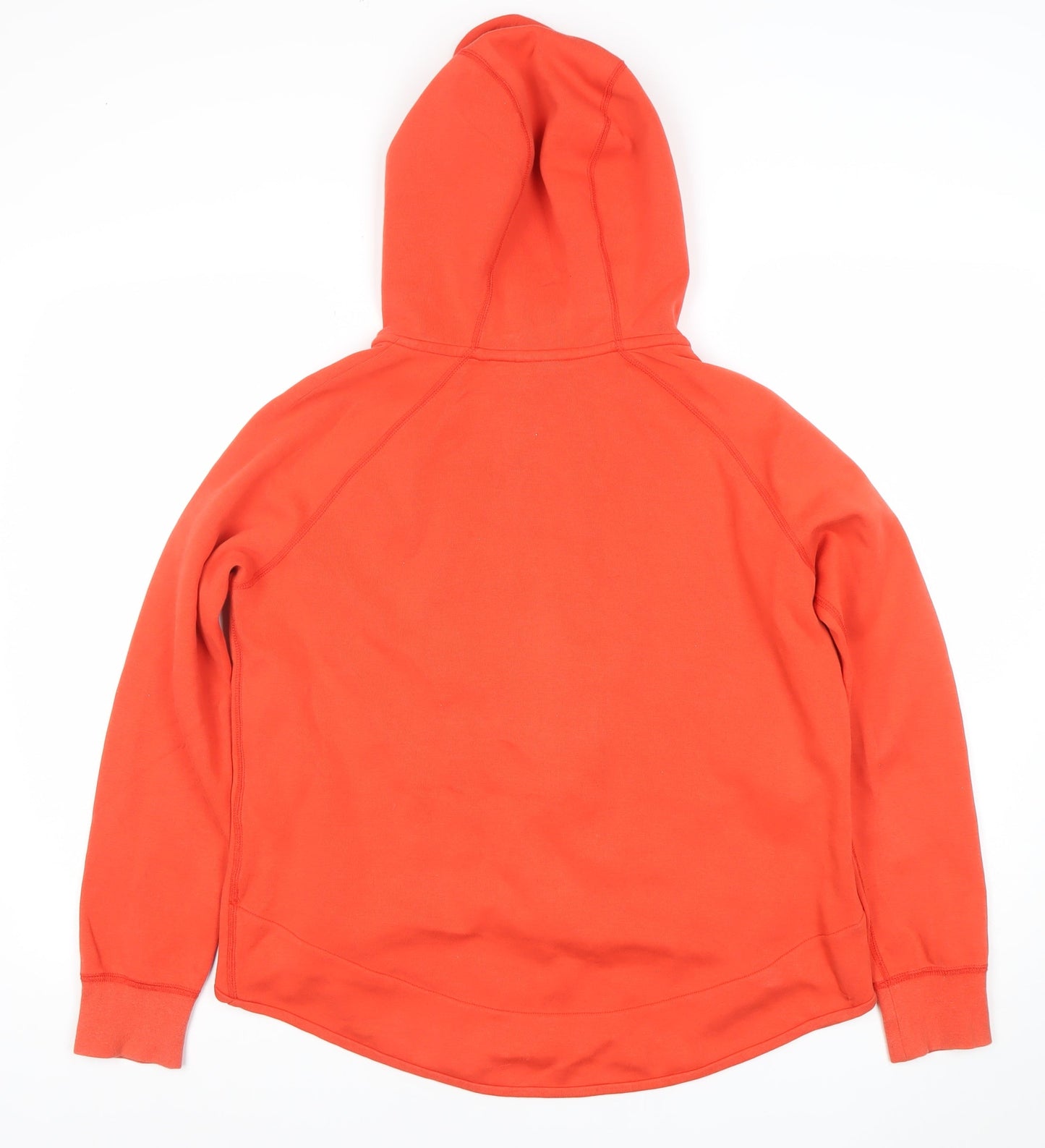 Nike Womens Red Full Zip Hoodie Size L Raglan Sleeve Cotton Blend