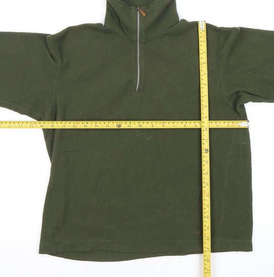 Patagonia Women's Green Fleece Pullover Sweatshirt M 1/4 Zip Outdoor Layer