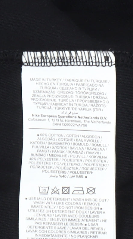 Nike Men's Black S Crew Neck Short Sleeve Logo T-Shirt