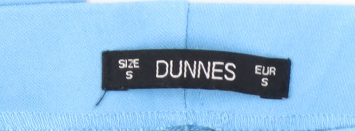 Dunnes Women Blue Cropped Trousers Small Viscose Blend