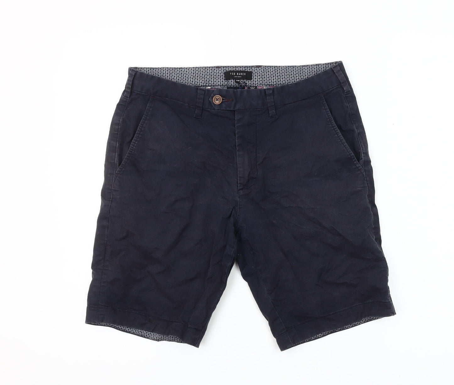 Ted Baker Men's Blue Chino Shorts Size 30 Regular Summer Smart Casual
