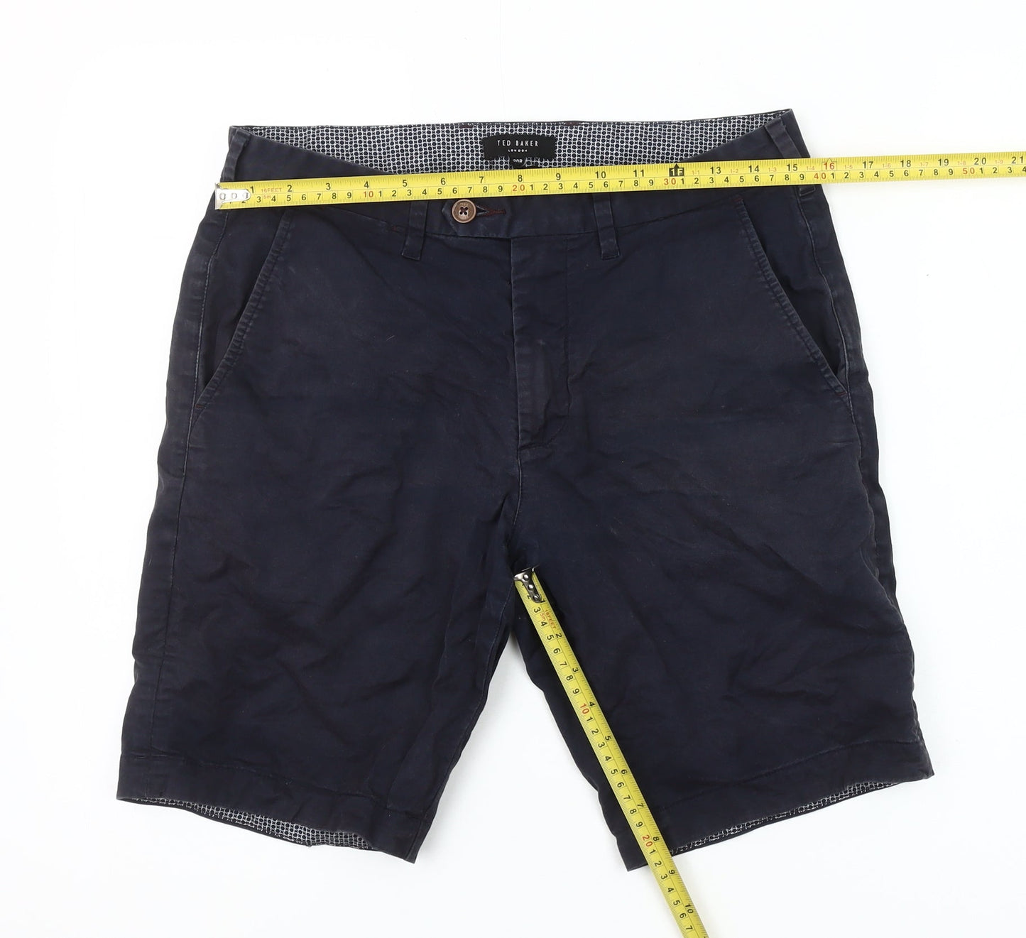 Ted Baker Men's Blue Chino Shorts Size 30 Regular Summer Smart Casual
