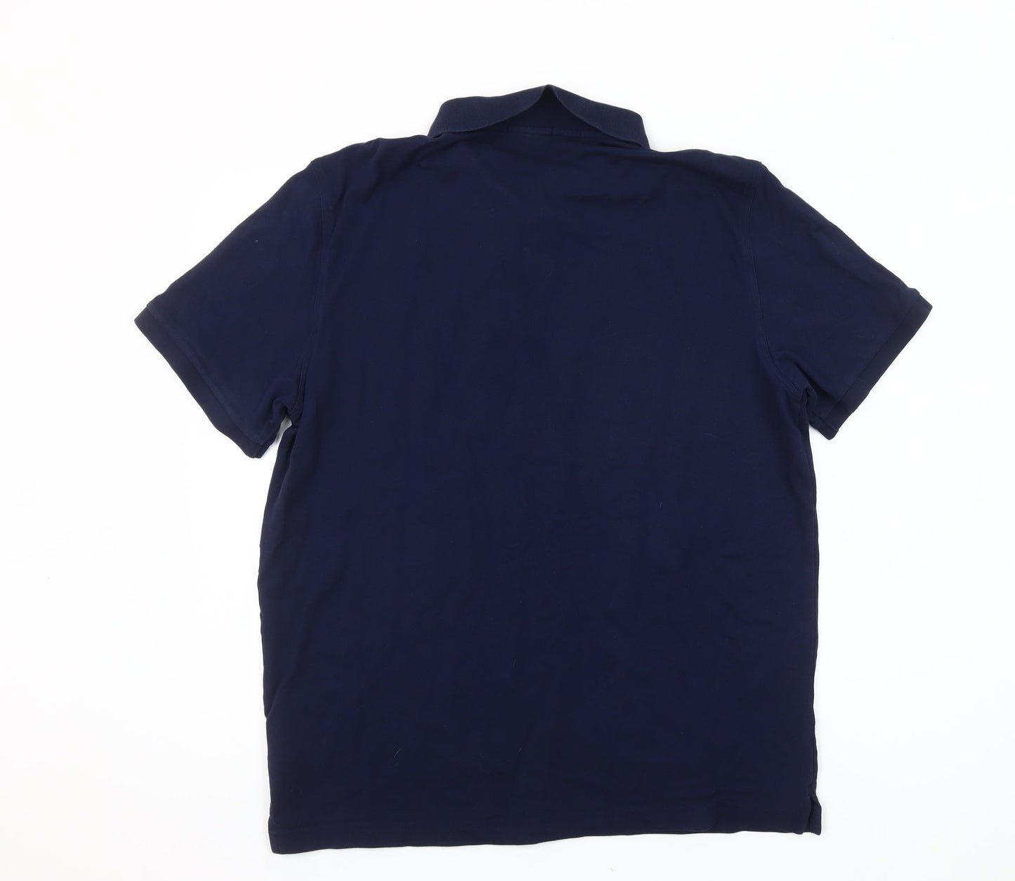GANT Men's Blue 2XL Regular Fit Cotton Short Sleeve Polo Shirt