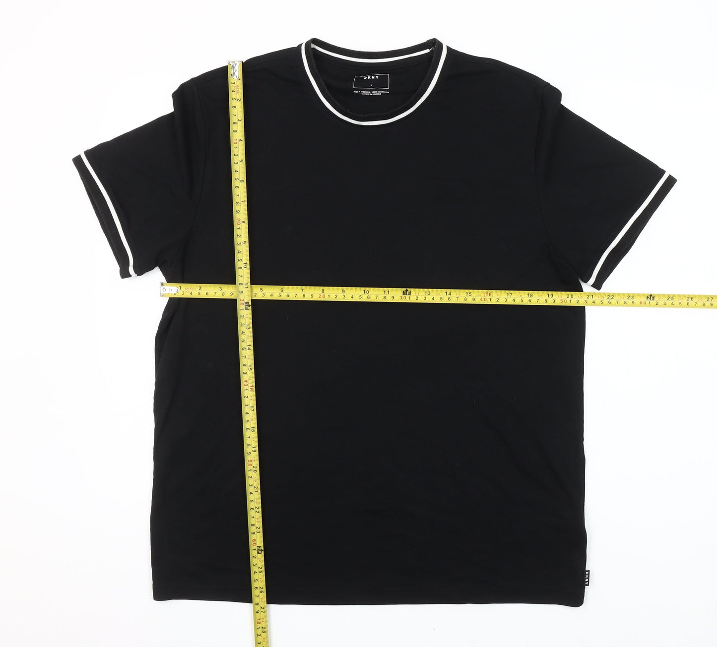 DKNY Men's Black Crew Neck Short Sleeve Jersey T-Shirt Size L