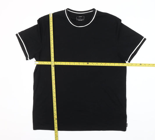DKNY Men's Black Crew Neck Short Sleeve Jersey T-Shirt Size L