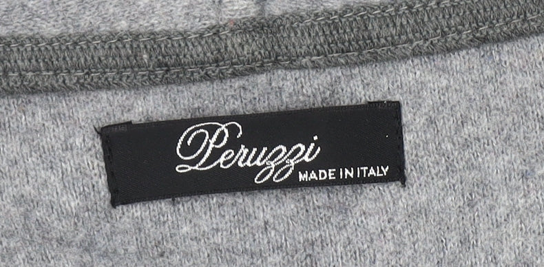 Peruzzi Women Grey Wool Blend Long Sleeve Cardigan Size 10